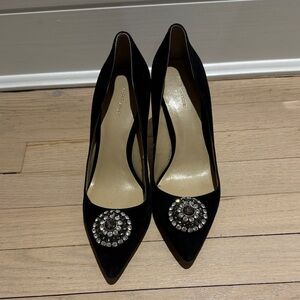Ann Taylor Elegant Black Women's Shoes with Embellished Detail